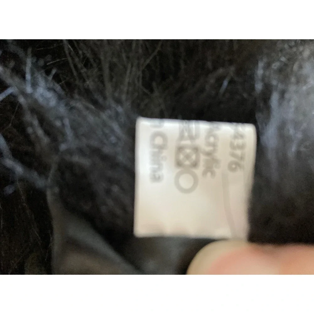 Black Faux Fur Stole Wrap with Front Bow Formal Evening Shrug One Size